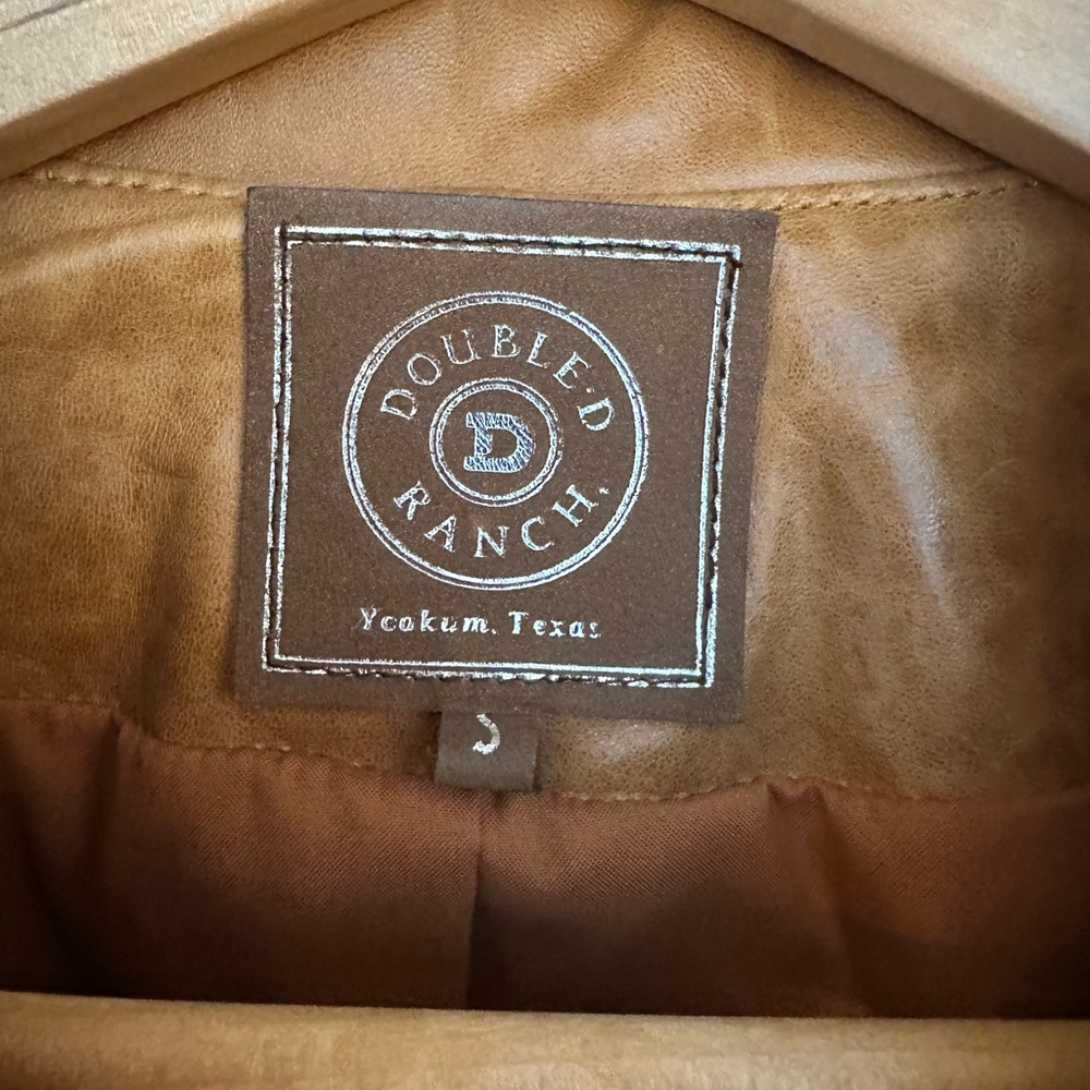 Double D Ranch Tan Leather Jacket - Picture 2 of 8